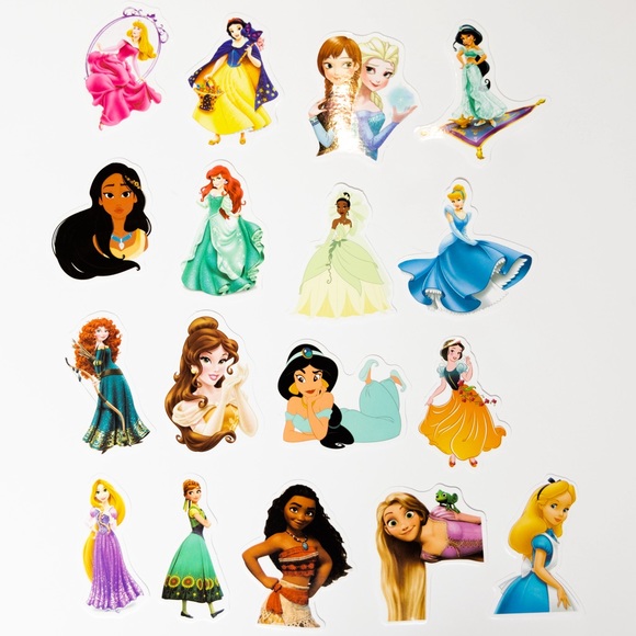 17 pcs Disney Princess Vinyl stickers decals - Picture 1 of 3